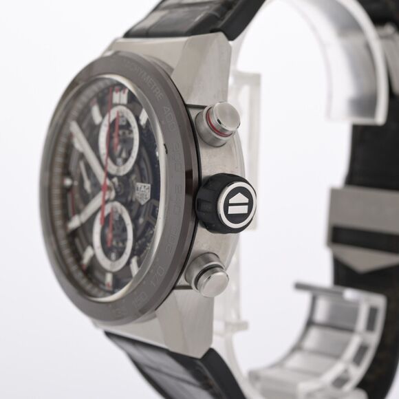 TAG Heuer Carrera CAR201U-0 Skeleton Brown Automatic 43mm Men's Watch - Picture 3 of 12